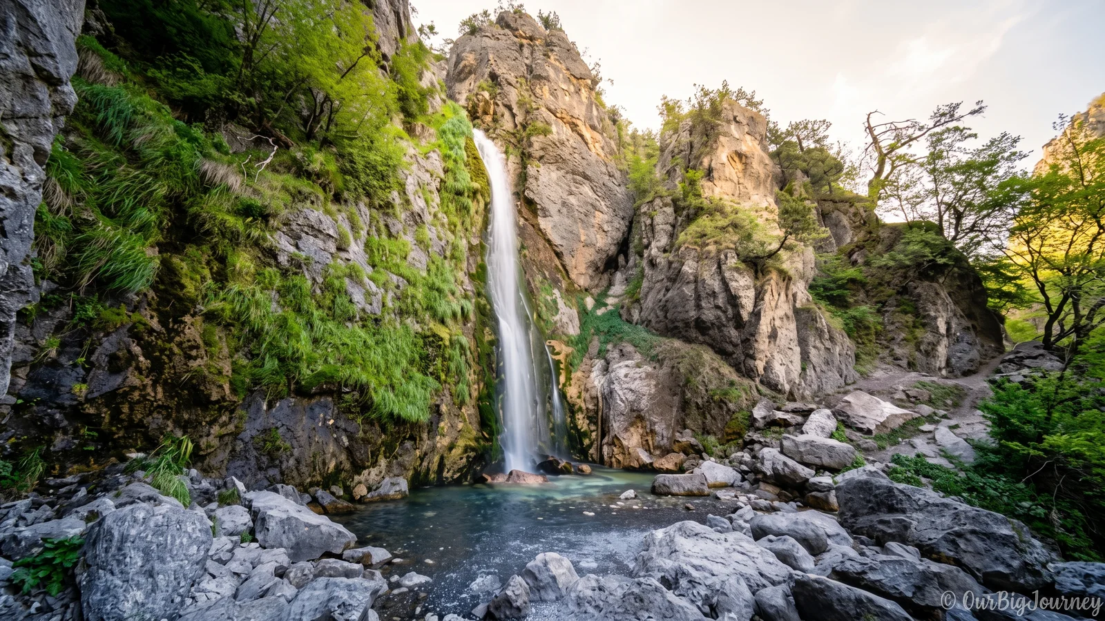 Grunas Waterfall in Albania