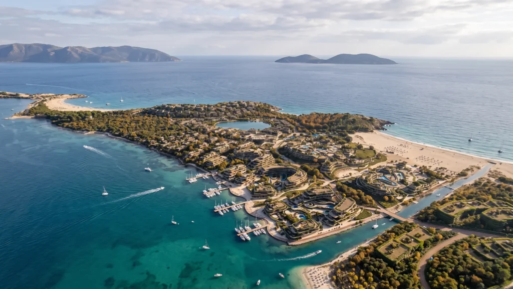 Sazan Island in Albania